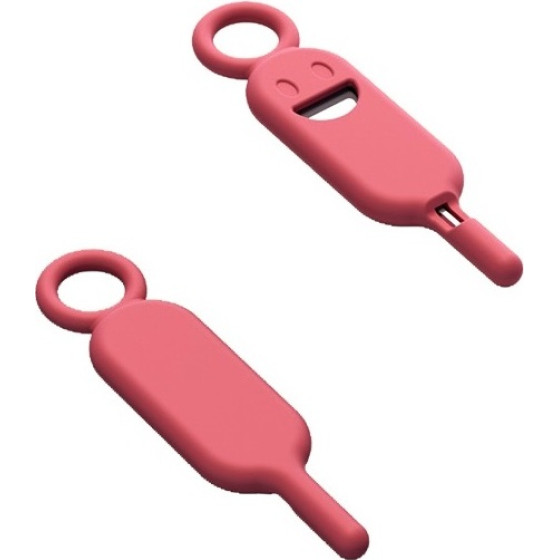 TFO Key / needle for SIM card tray needle keychain magenta