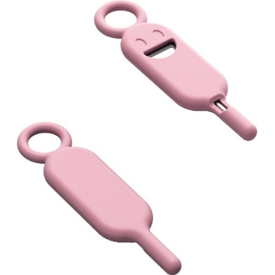 TFO Key / needle for SIM card tray needle keychain pink