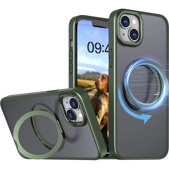 TFO Mag Ring Rotating case for iPhone 15 Pro Max 6,7'' green
