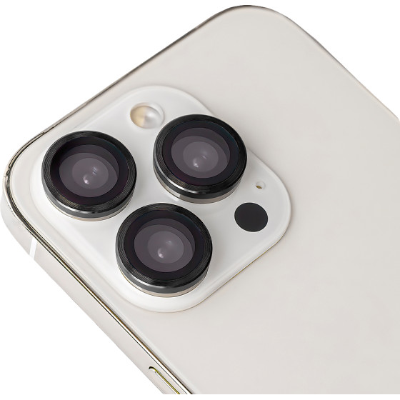 TFO Set of lens glasses for iPhone 13 Pro / iPhone 13 Pro Max black frame (3 pcs)