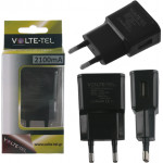 USB TRAVEL CHARGER MINI VOLTE-TEL VTU21 2100MA BLACK