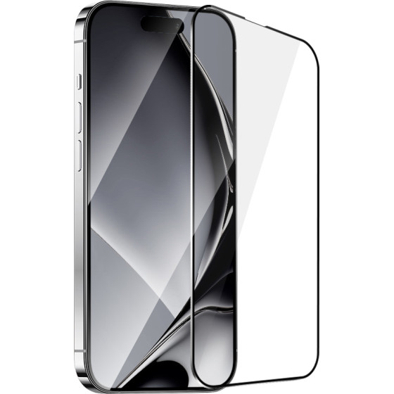 TFO Tempered glass metal frame for iPhone 16 Plus 6,7'' black frame