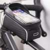 TFO Waterproof bike frame bag with shielded phone holder Model02 black