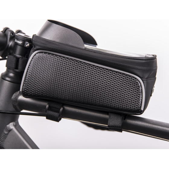 TFO Waterproof bike frame bag with shielded phone holder Model02 black