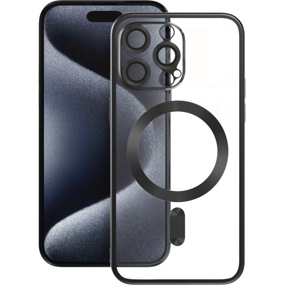 Vmax Electroplating Mag TPU case for iPhone 16 Plus 6,7'' black