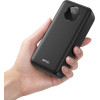BWOO 22,5W 30000 mAh power bank with LCD screen, black
