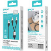 BWOO Braided 2-in-1 Cable USB-C - USB-C and Lightning 1m 100W/27W black