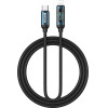 BWOO Braided Cable USB-C - Lightning 1m 27W with animated lighting black