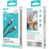BWOO Braided Cable USB-C - Lightning 1m 27W with animated lighting black