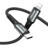 BWOO Braided Cable USB-C - Lightning 3m 30W black