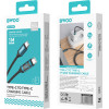 BWOO Braided Cable USB-C - USB-C 1m 60W with animated lighting black
