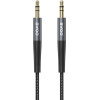 BWOO Cable AUX 3.5mm - 3.5mm Nylon Braided + Aluminum Alloy Shell BO-AUX064 black