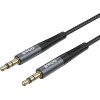 BWOO Cable AUX 3.5mm - 3.5mm Nylon Braided + Aluminum Alloy Shell BO-AUX064 black