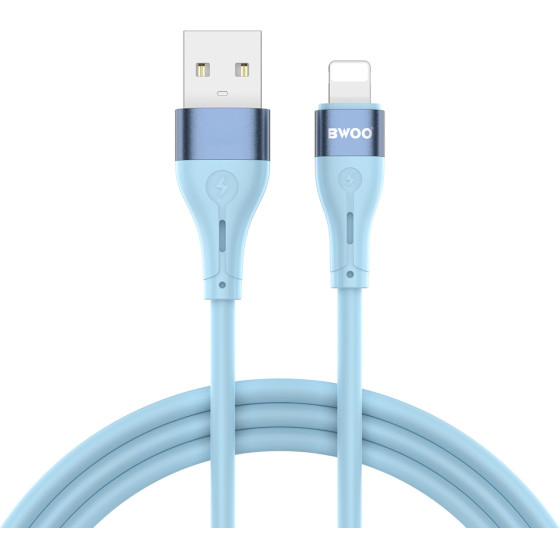 BWOO Cable USB - Lightning 1m 3A Minimalist Silicone Blue X280L