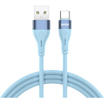 BWOO Cable USB - USB-C 1m 3A Minimalist Silicone Blue X280C