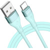 BWOO Cable USB - USB-C 1m 3A Minimalist Silicone Green X280C