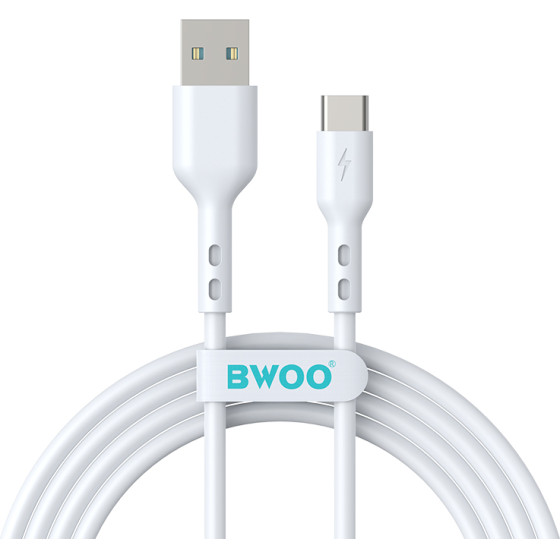 BWOO Cable USB - USB-C 2m 3A white