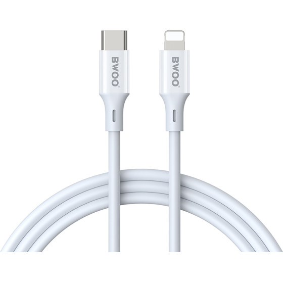 BWOO Cable USB-C - Lightning 1m 27W ABS + TPE X283 C-L white