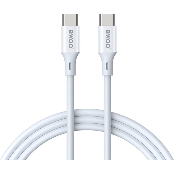 BWOO Cable USB-C - USB-C 1m 60W ABS + TPE X282 C-C white