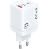 BWOO CDA147PD wall charger 2x USB-C port + USB-A 65W black