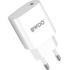 BWOO CDA159 PD wall charger 1x USB-C port + Lightning 20W white
