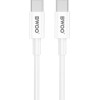 BWOO CDA159 PD wall charger 1x USB-C port + USB-C 20W white