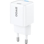 BWOO GaN PD wall charger 1x USB-C port 1A 30W white