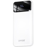 BWOO Ultra thin 22,5W 10000 mAh power bank, white