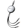 Forever 3in1 cable USB - Lightning + 2x USB-C 1,2 m 100W black