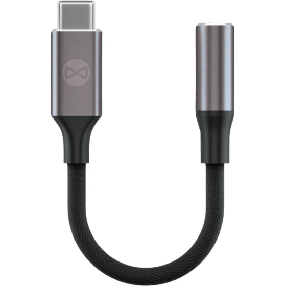 Forever adapter audio AJC-01 jack 3,5 mm - USB-C black