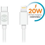 Forever cable USB-C - Lightning 1,0 m 20W white