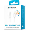 Forever cable USB-C - Lightning 1,0 m 20W white
