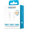 Forever cable USB-C - USB-C 1,0 m 60W white