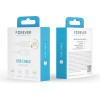Forever cable USB-C - USB-C 1,0 m 60W white