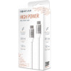 Forever cable USB-C - USB-C 1,2 m 3A 20W WHP12320 white