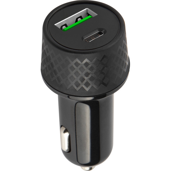 Forever car charger 1xUSB 2,4A + 1xUSB-C PD 45W LA-04 black