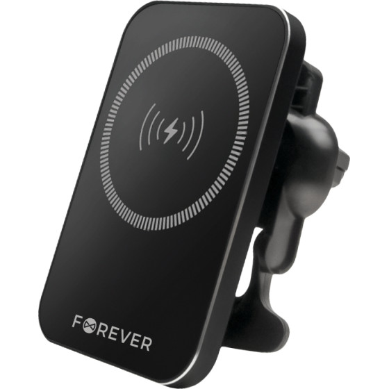 Forever car holder for air vent MACH-100 magnetic with wireless charging black 15W