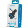 Forever CC-02 car charger 2x USB 3A black with USB-C cable 0,2 m