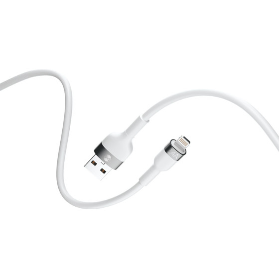 Forever Flexible cable USB - Lightning 1,0 m 2.4A white