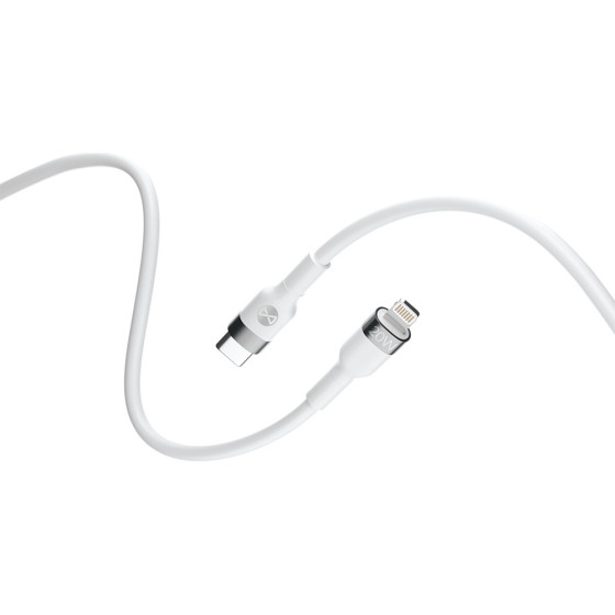 Forever Flexible cable USB-C - Lightning 1,0 m 20W white