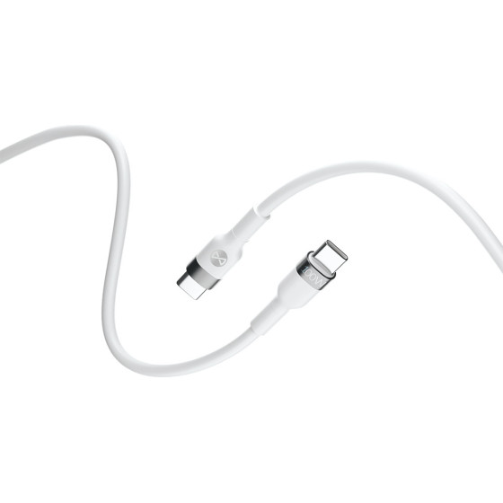 Forever Flexible cable USB-C - USB-C 2,0 m 100W white