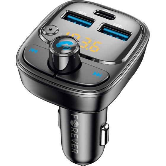 Forever FM transmitter Bluetooth 2 x USB-A 1 x USB-C PD 30W TR-370 black