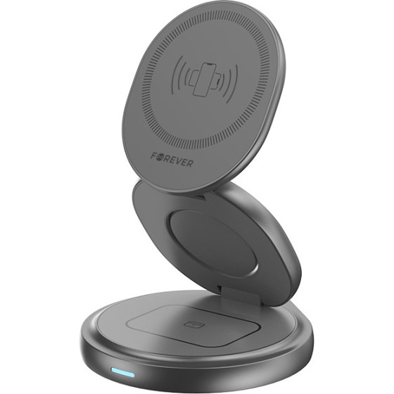 Forever MAWC-200 magnetic wireless charger 15W grey 3in1