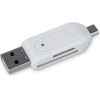Forever microSD / SD card reader USB + microUSB white OTG