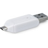 Forever microSD / SD card reader USB + microUSB white OTG