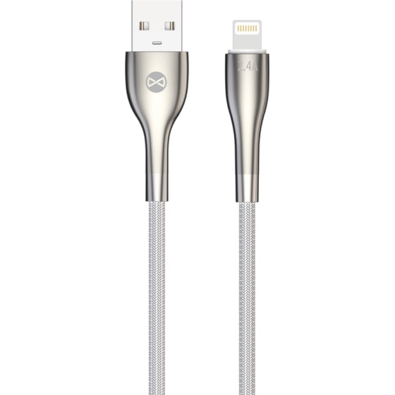 Forever Sleek cable USB - Lightning 1,0 m 2.4A white