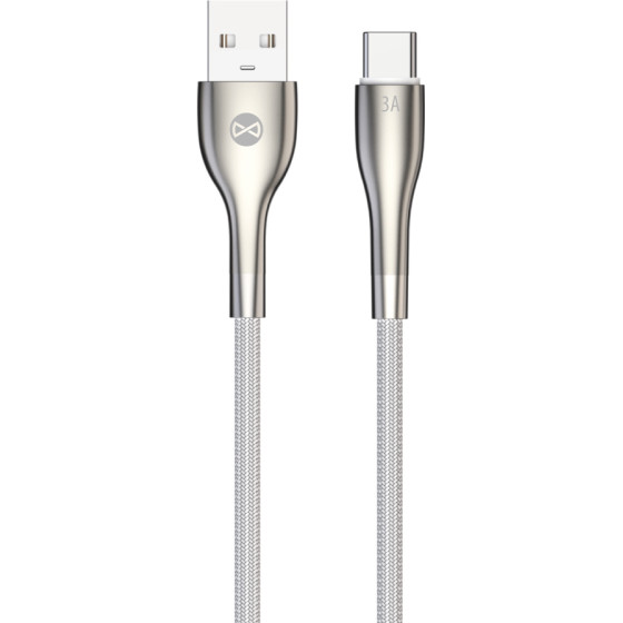 Forever Sleek cable USB - USB-C 1,0 m 3A white