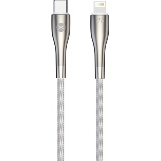 Forever Sleek cable USB-C - Lightning 1,0 m 27W white