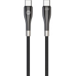 Forever Sleek cable USB-C - USB-C 2,0 m 60W black
