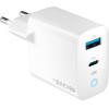 Forever TC-06-45AC GaN PD QC charger 1x USB-C 1x USB 45W white